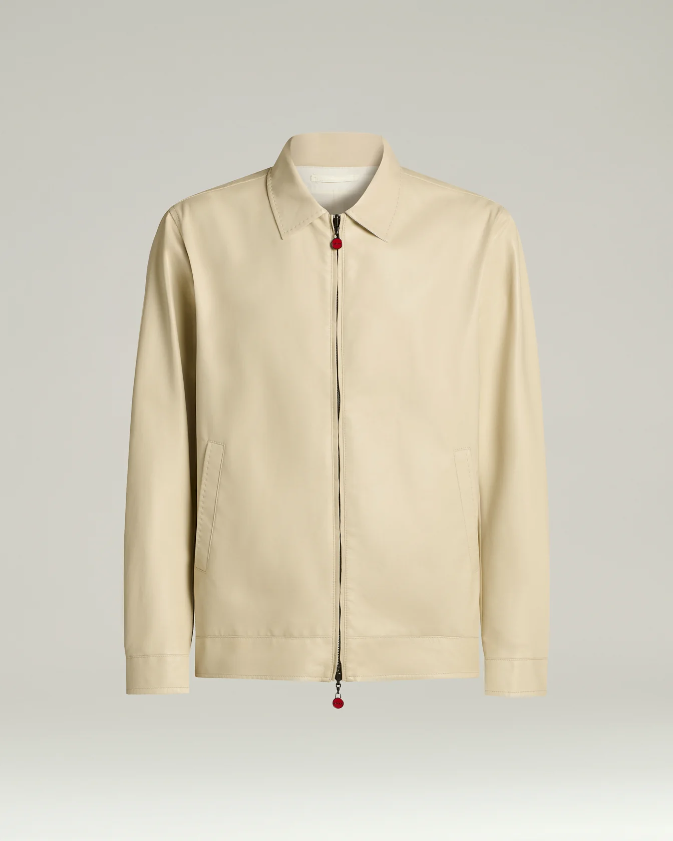 LAMBSKIN IVORY BOMBER JACKET