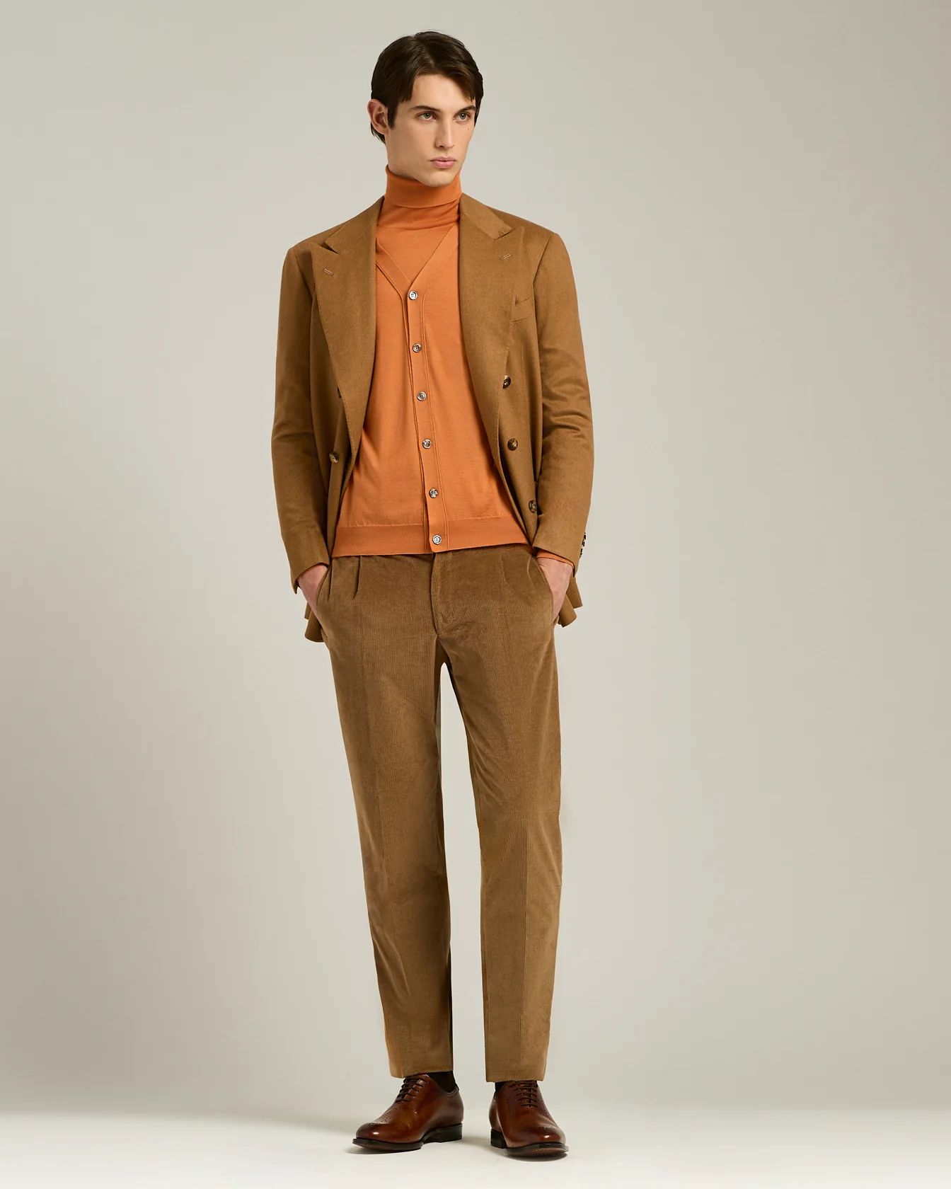 “CARAVAGGIO” WHOLECUT OXFORD SHOES IN ANTIQUED CALFSKIN - Image 5