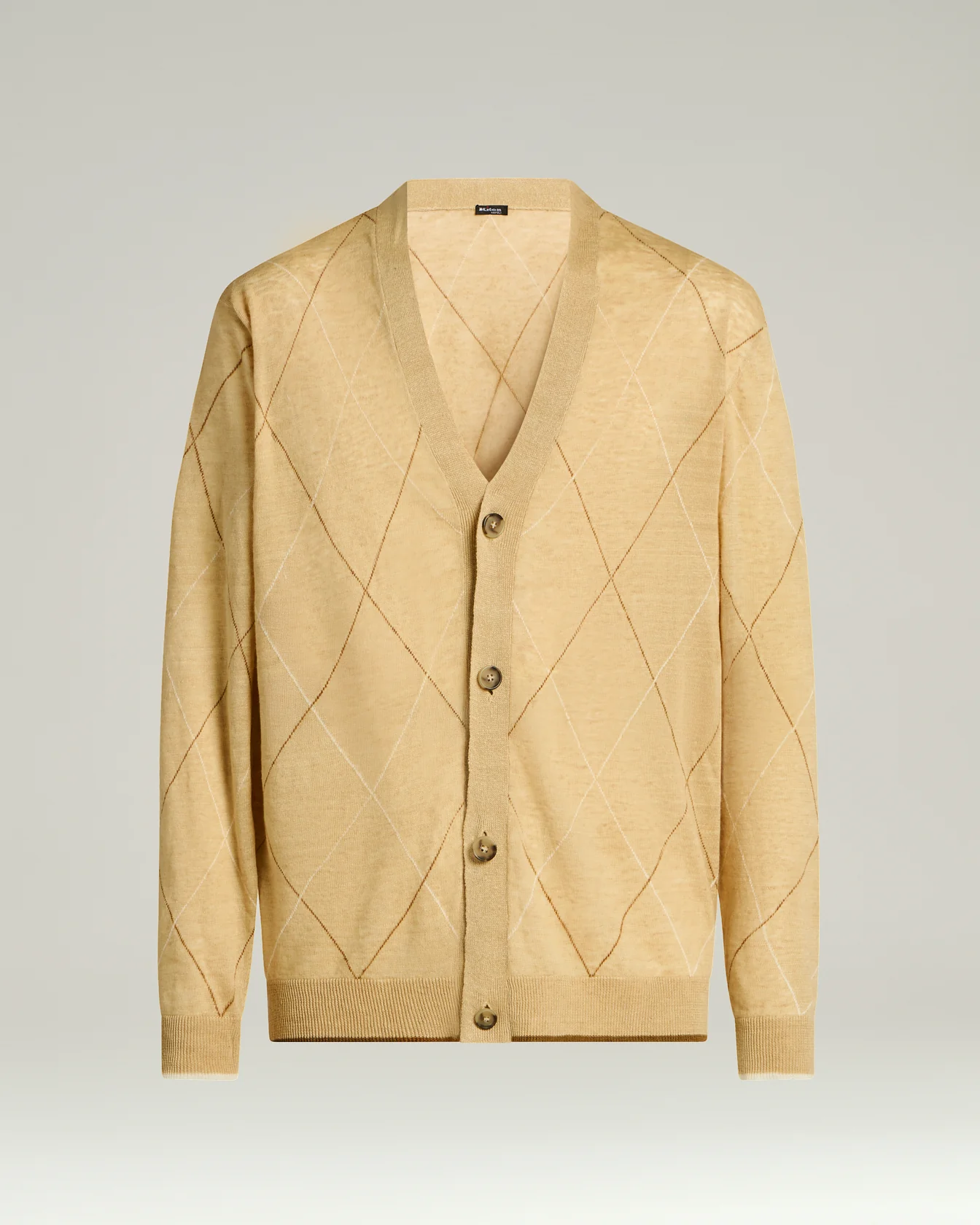 PURE LINEN CARDIGAN IN BEIGE