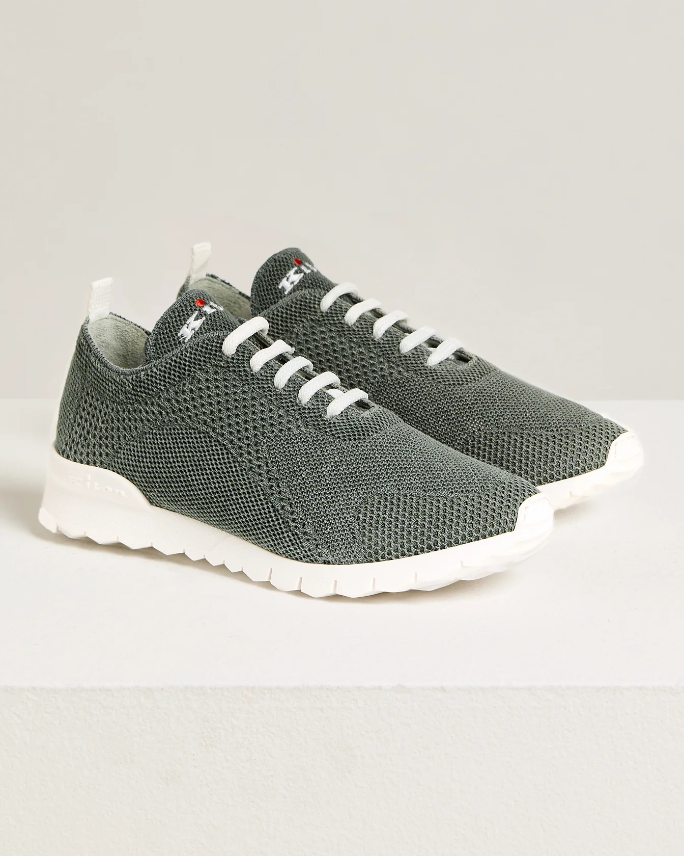 “FIT” TRAINERS IN LIGHT GRAY COTTON-KNIT - Image 2