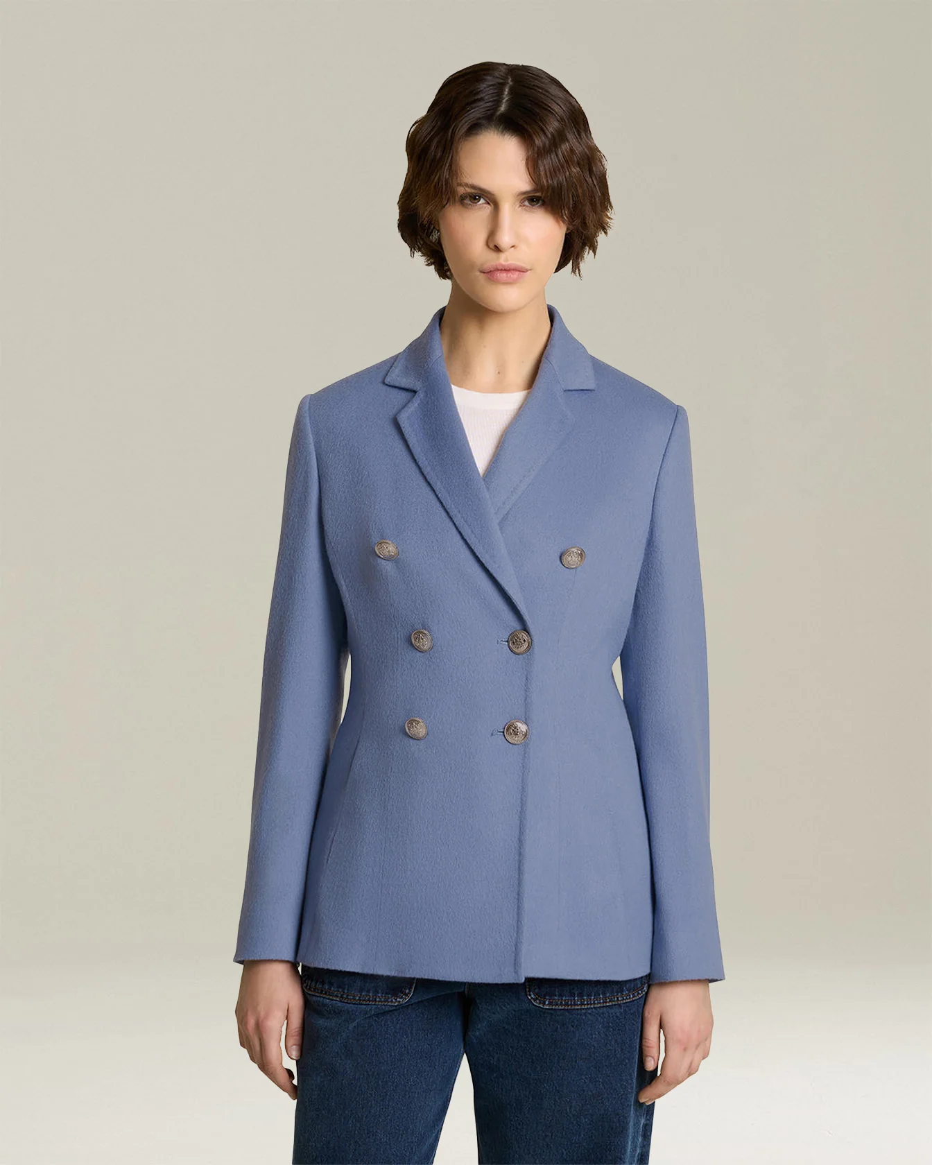 DOUBLE-BREASTED CASHMERE BLAZER - Image 2