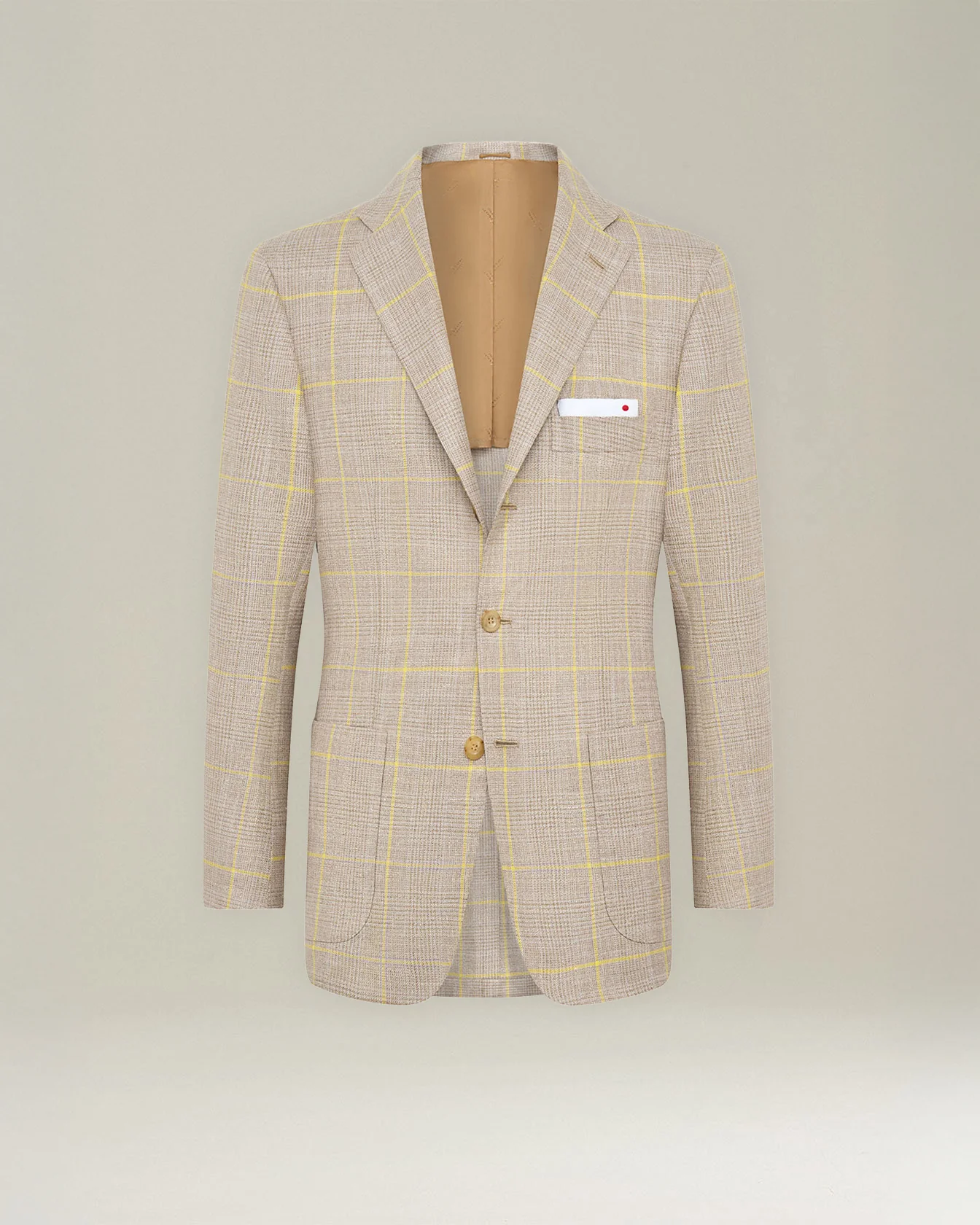 CHECKED CASHMERE BLEND BLAZER