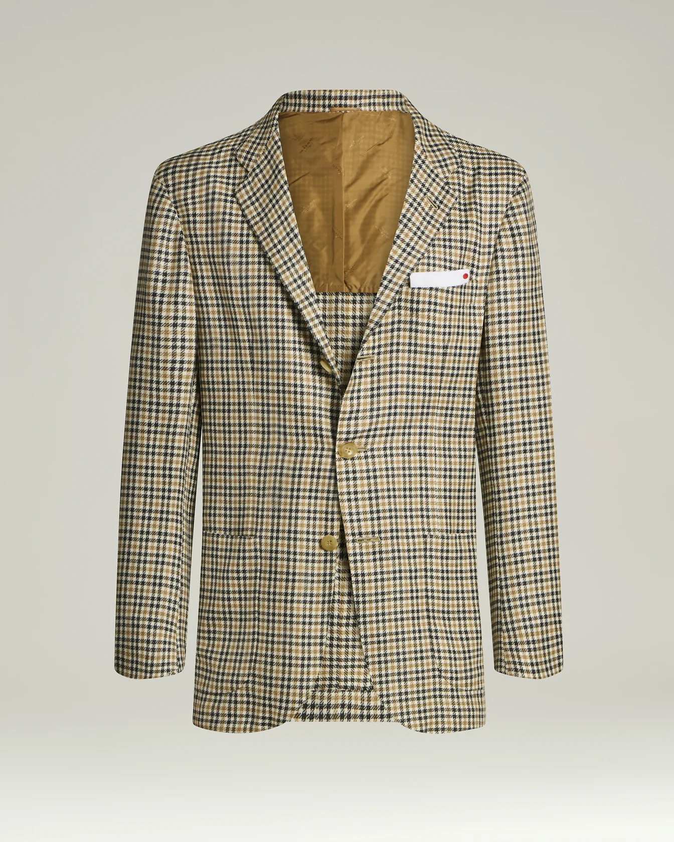 SINGLE-BREASTED JACKET WITH TAILORED MICRO PATTERN IN GREEN