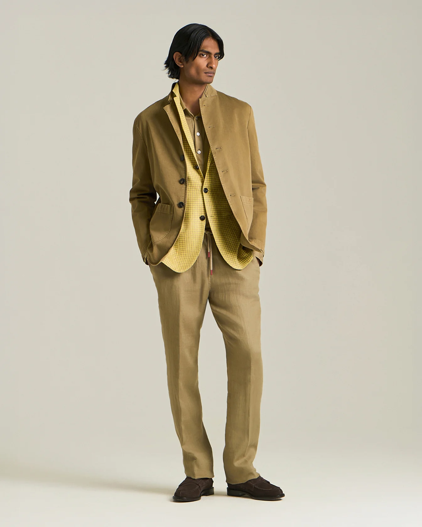 ORGANIC COTTON MANDARIN COLLAR JACKET - Image 5