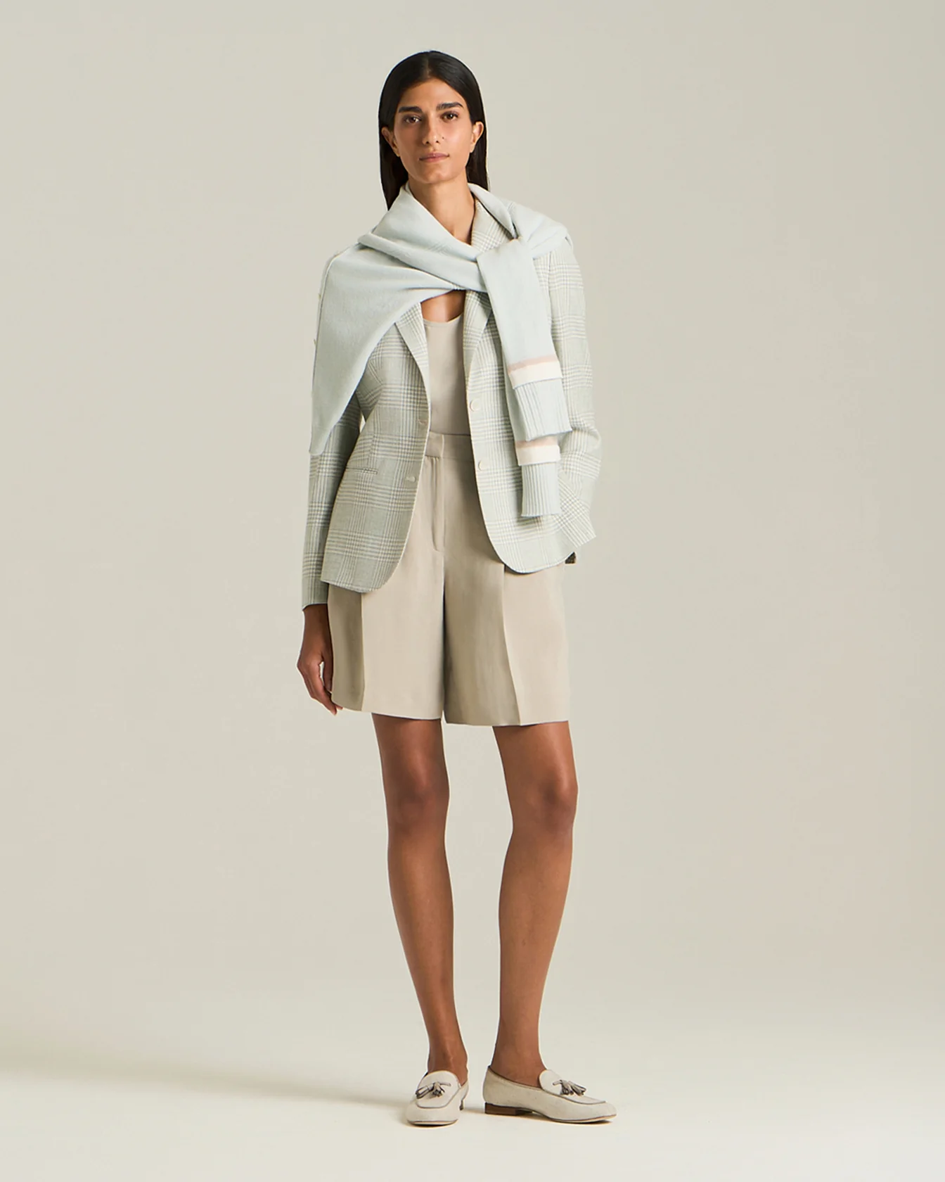 GLEN PLAID SILK BLEND BLAZER - Image 5