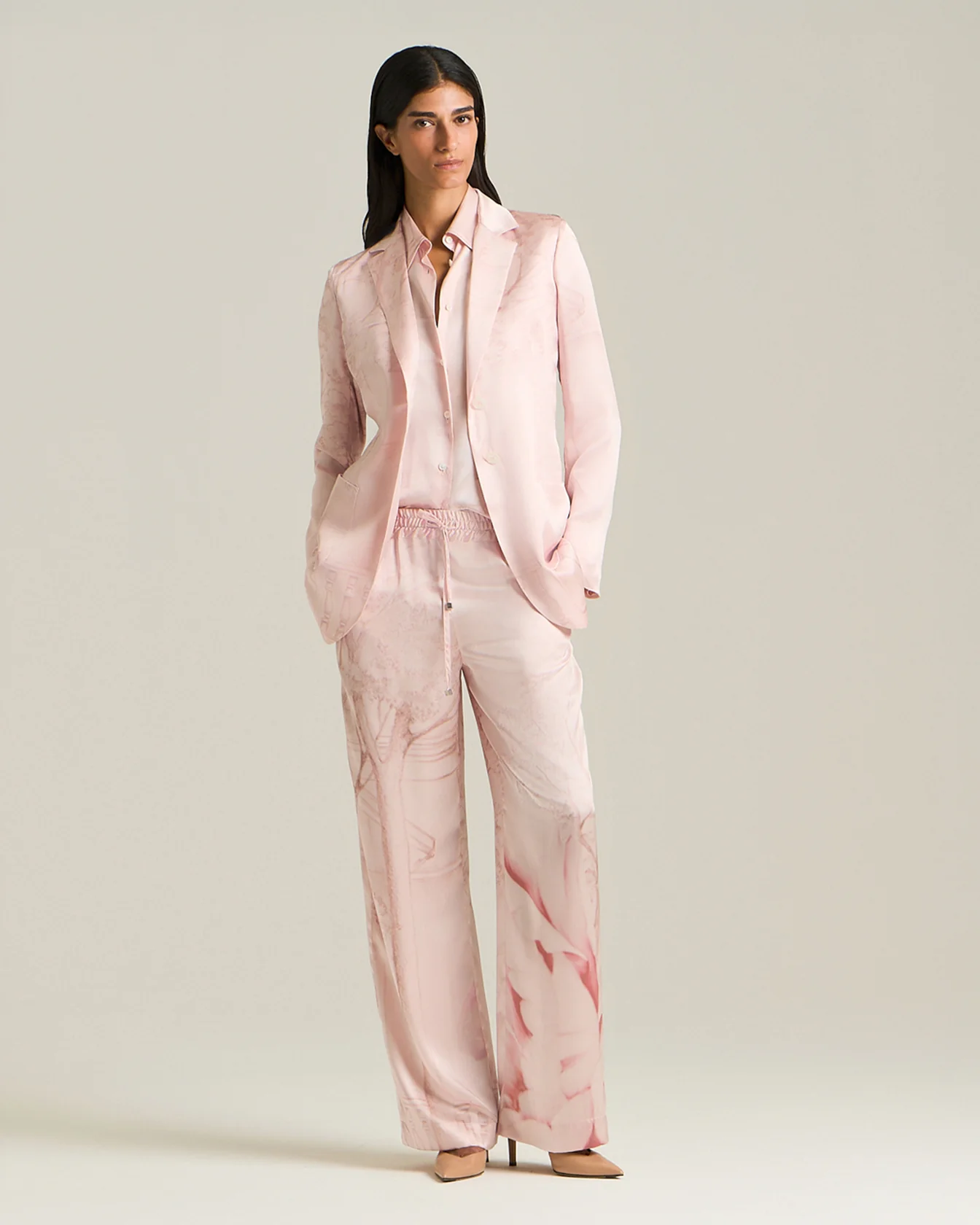 PRINTED SILK BLAZER - Image 2