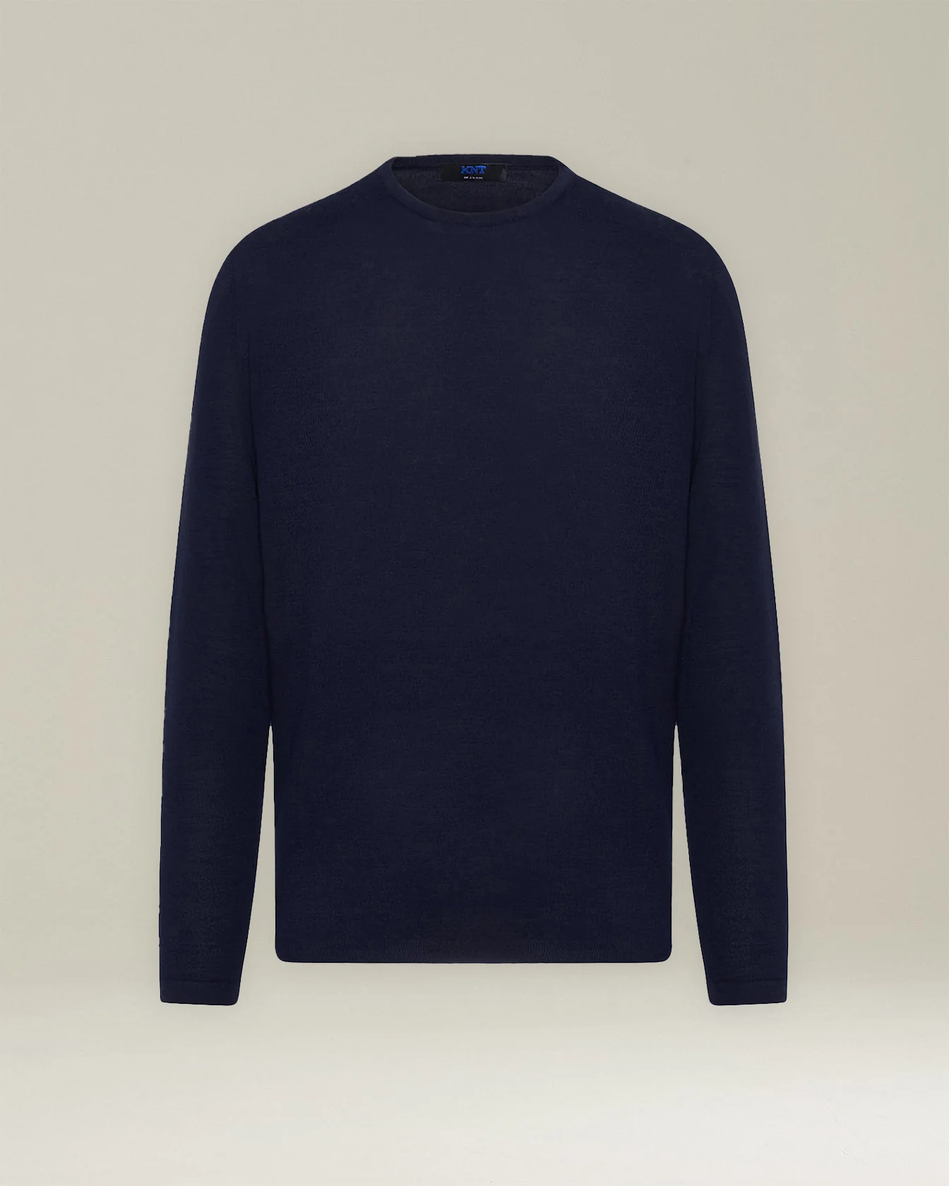 WOOL AND SILK BLEND CREW NECK JUMPER