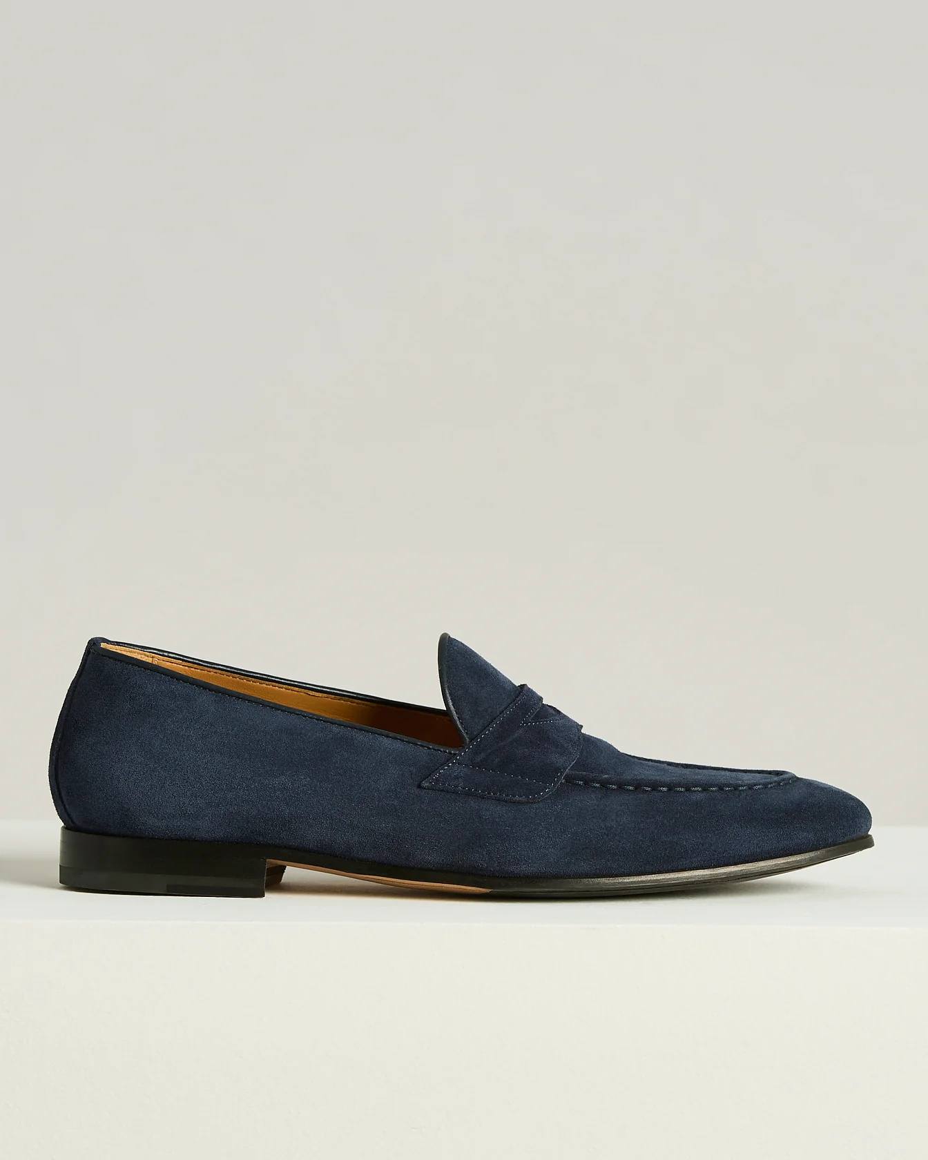 CALFSKIN SUEDE LOAFERS OCEAN BLUE