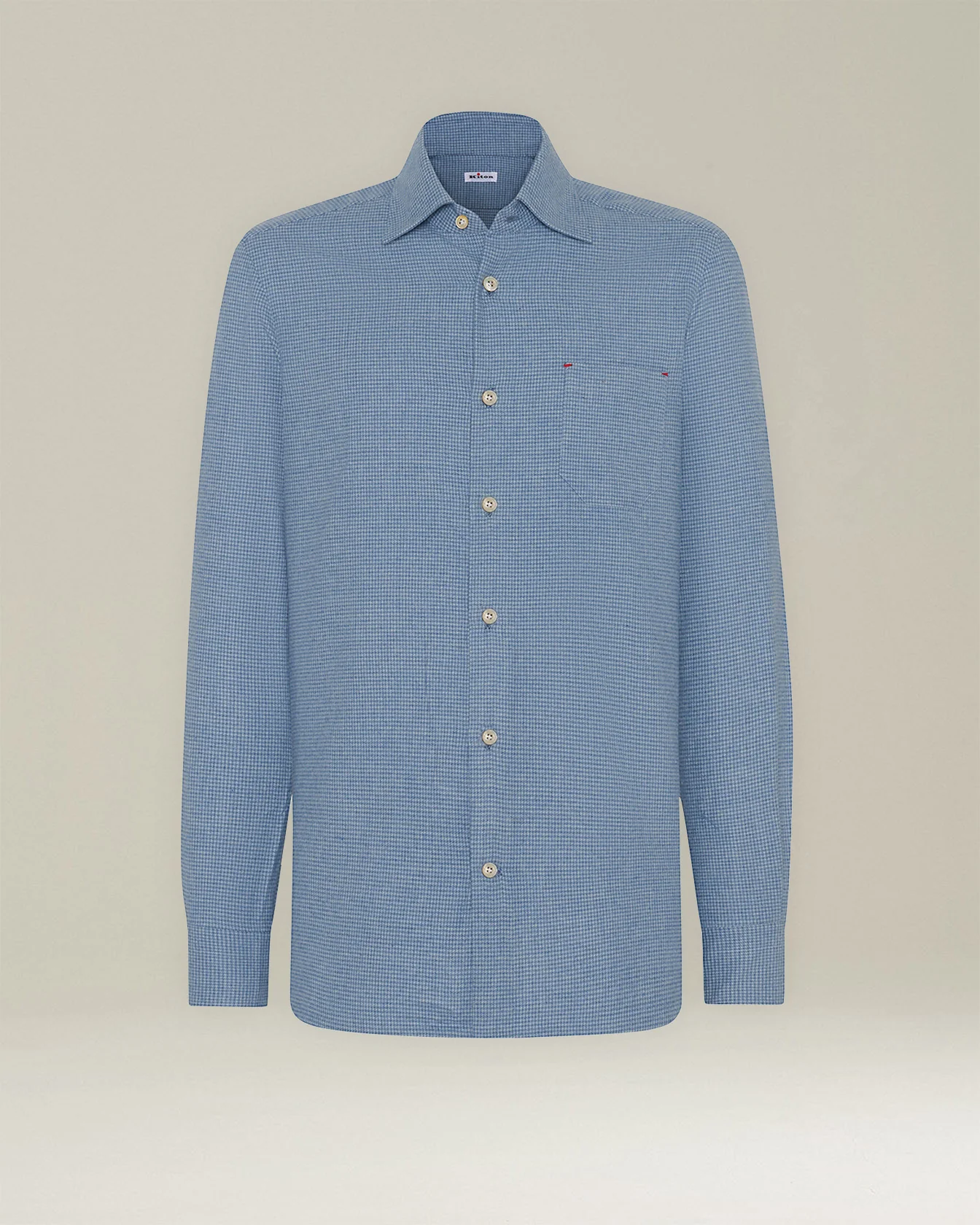 ‘NERANO’ HOUNDSTOOTH FLANNEL SHIRT