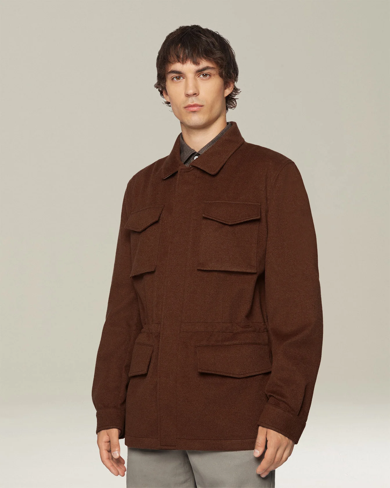 BEAVER CASHMERE UTILITY JACKET - Image 2