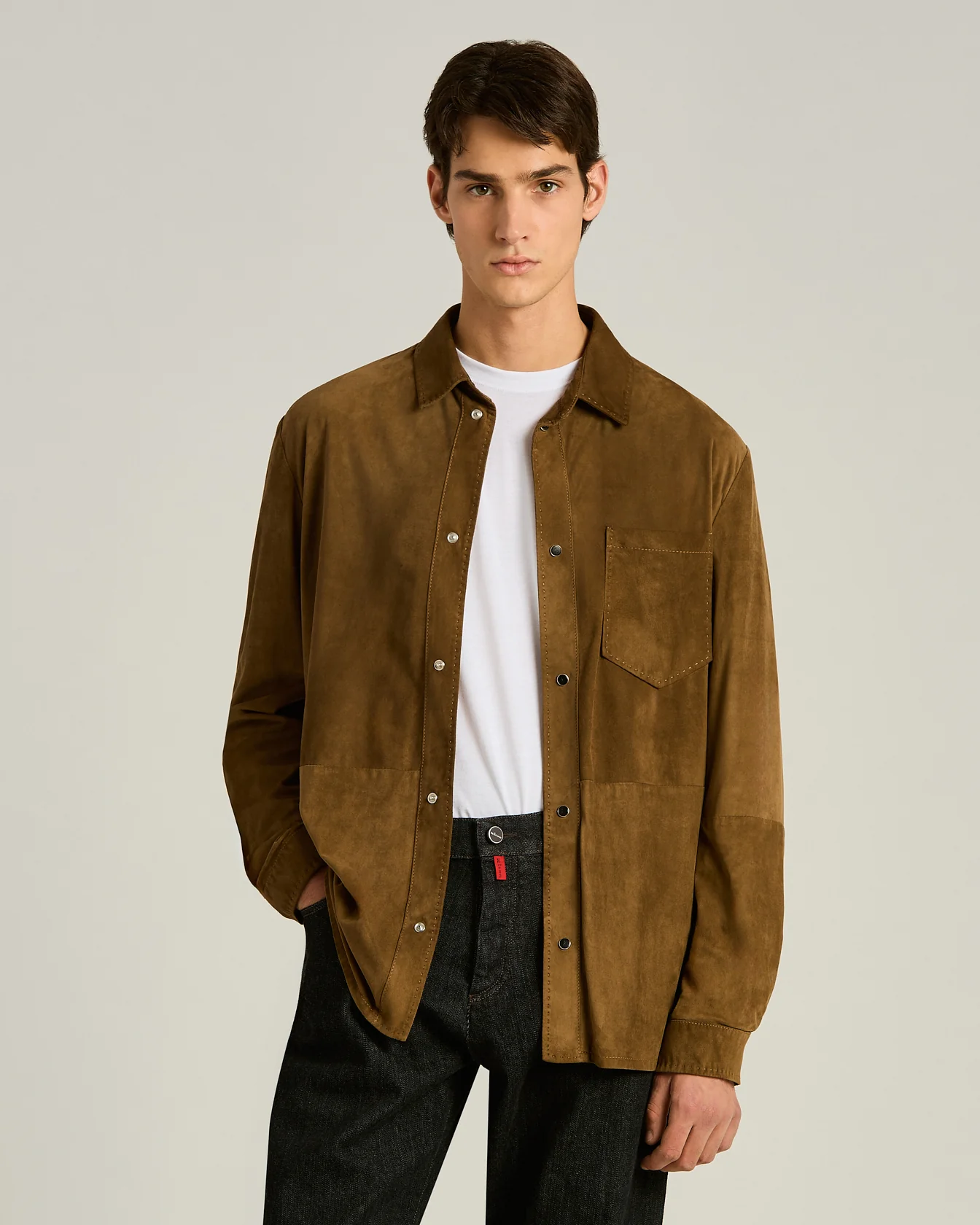 LAMBSKIN JACKET IN MOLE - Image 2