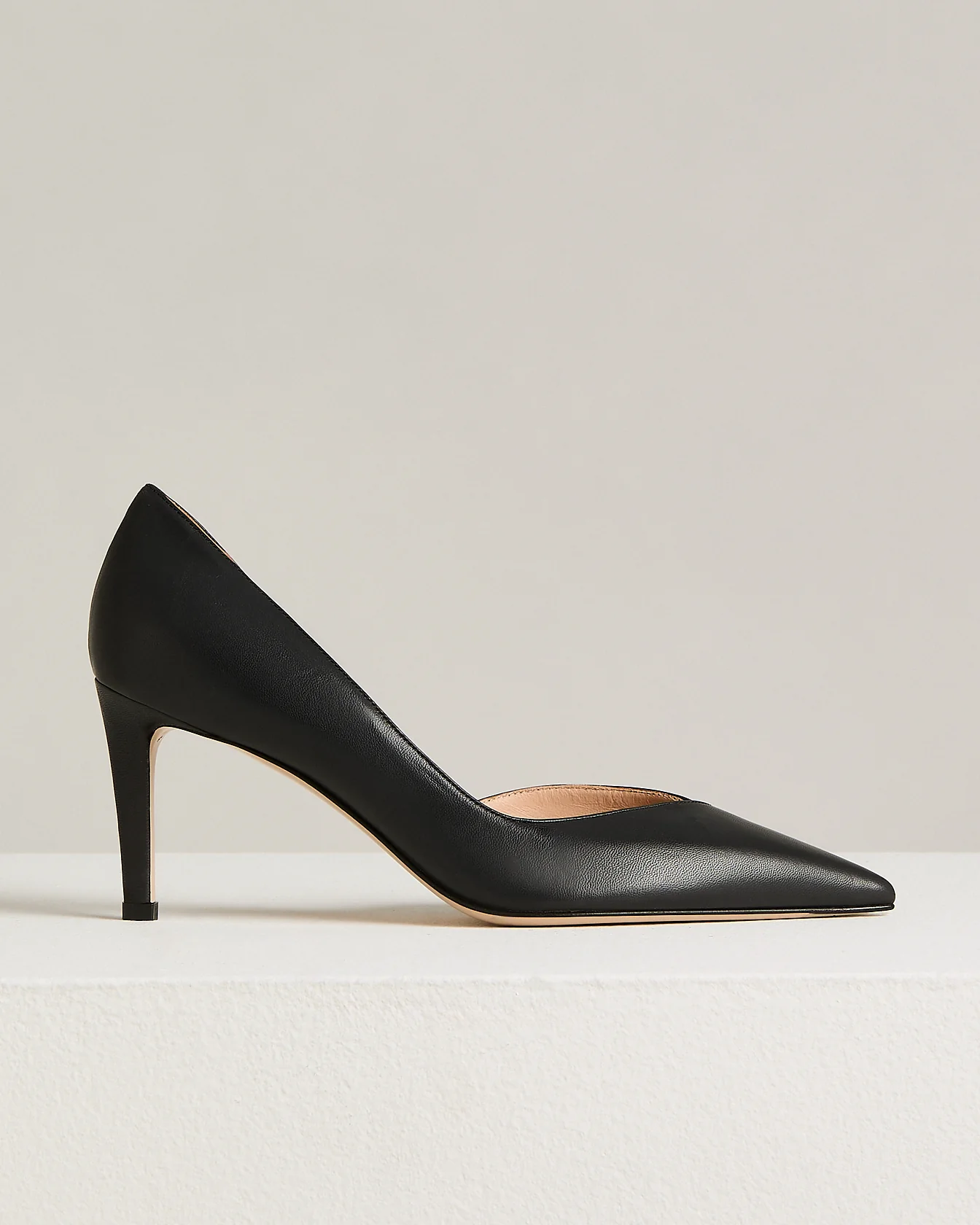 DARK GREY TWO-TONE LEATHER PUMP