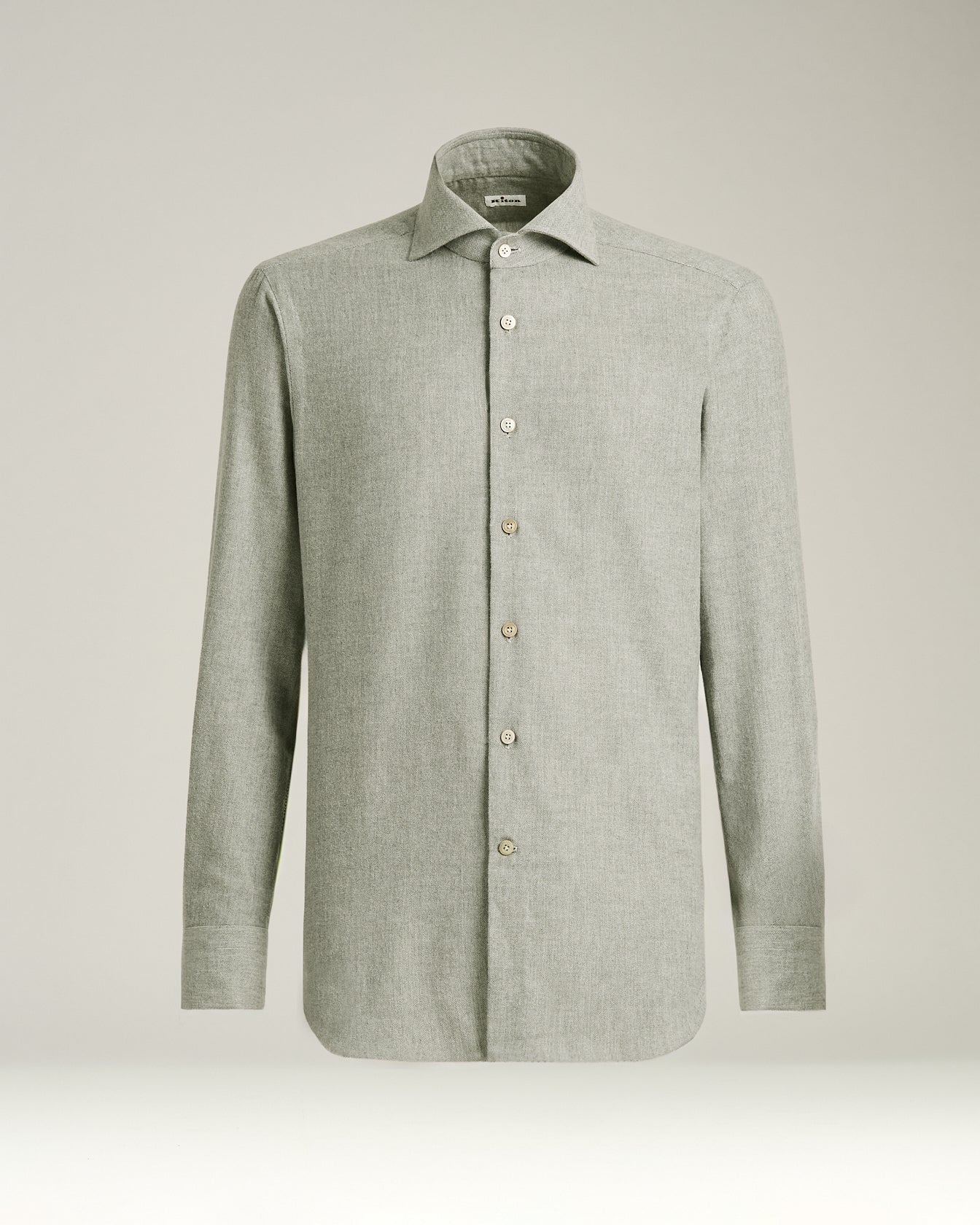 ANTHRACITE FLANNEL SHIRT IN COTTON, SILK AND CASHMERE
