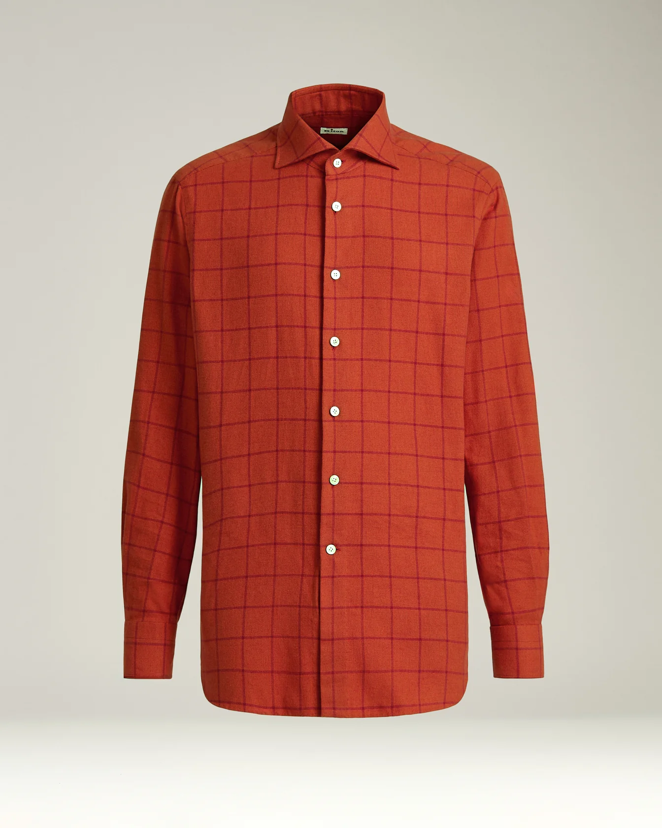 RED PLAID SHIRT IN COTTON FLANNEL