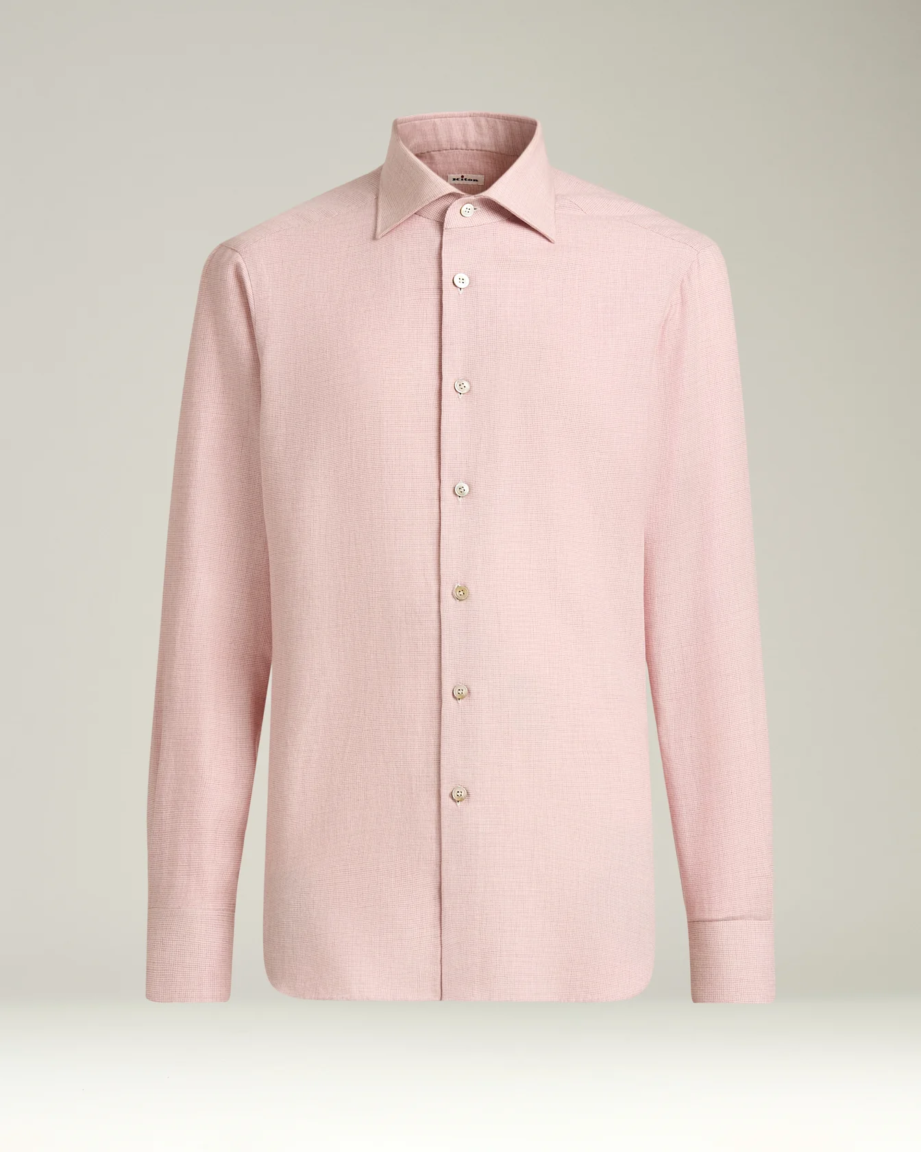 LIGHT-PINK COTTON AND CASHMERE FLANNEL SHIRT