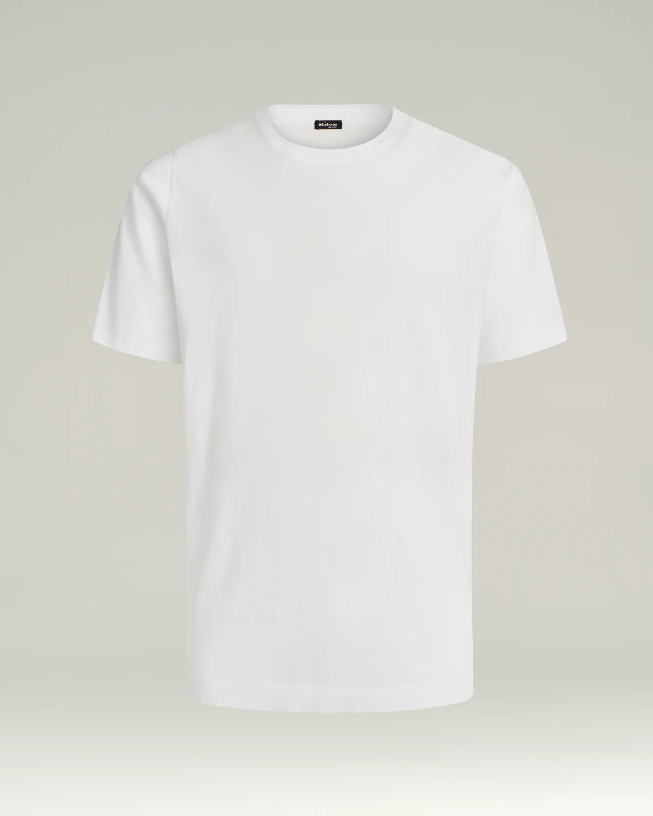 COTTON SHORT-SLEEVED CREW NECK SWEATER