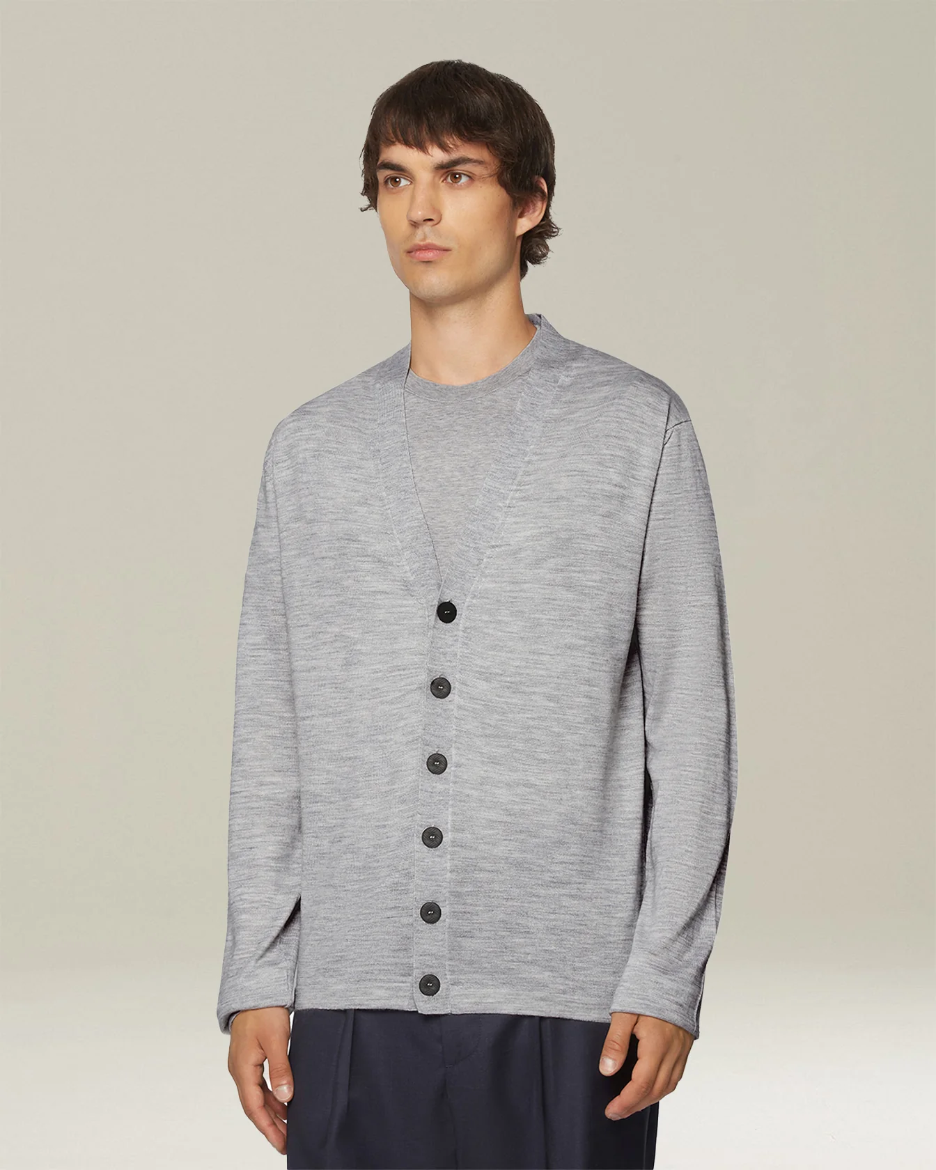 WOOL AND SILK BLEND CARDIGAN - Image 2