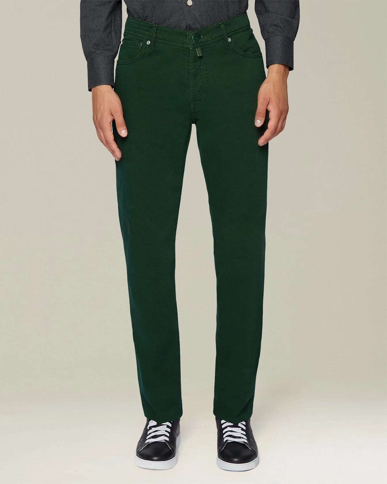 DENIM AND CASHMERE TAILORED JEANS - Image 2