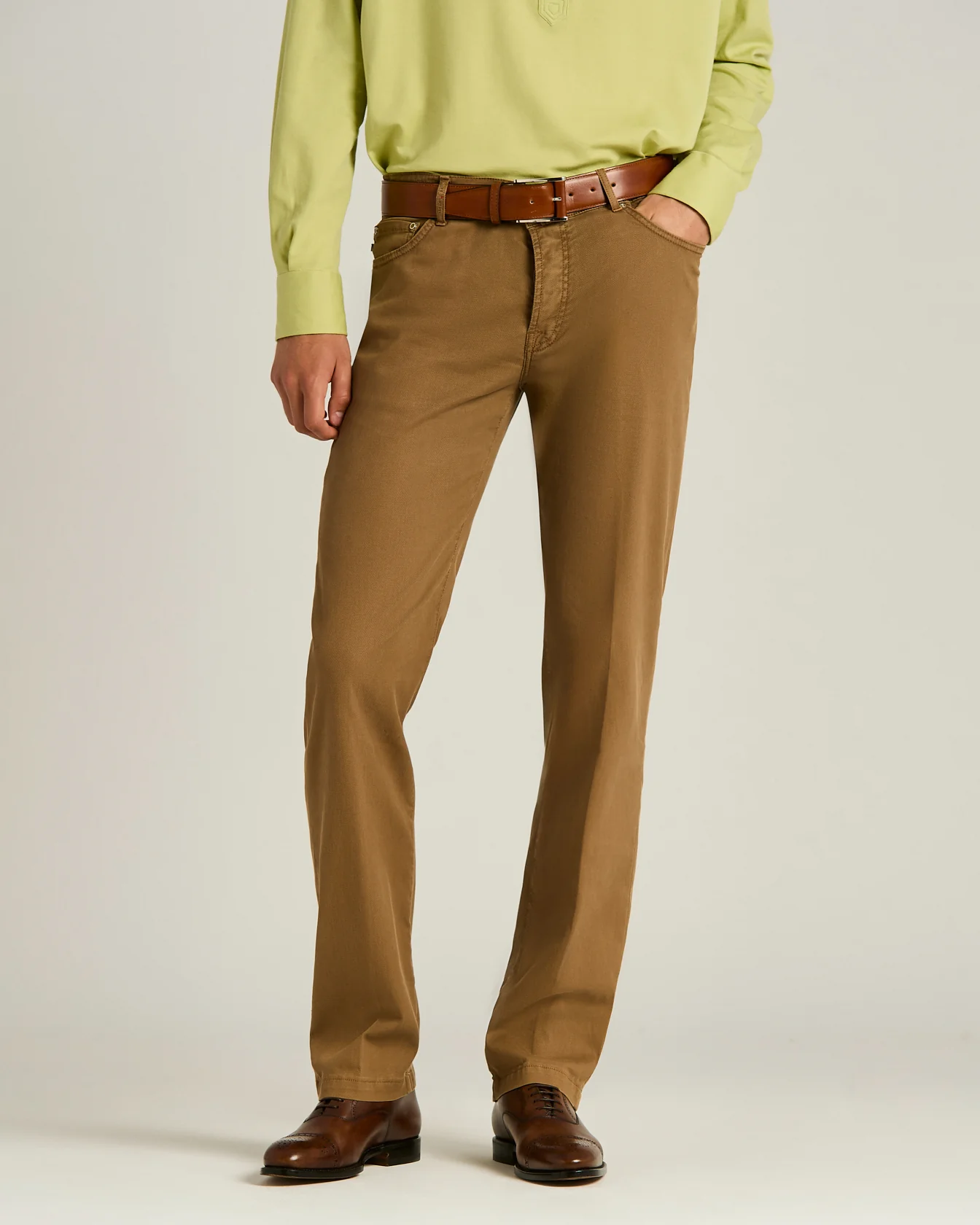 STRETCH COTTON FIVE-POCKET TROUSERS - Image 2