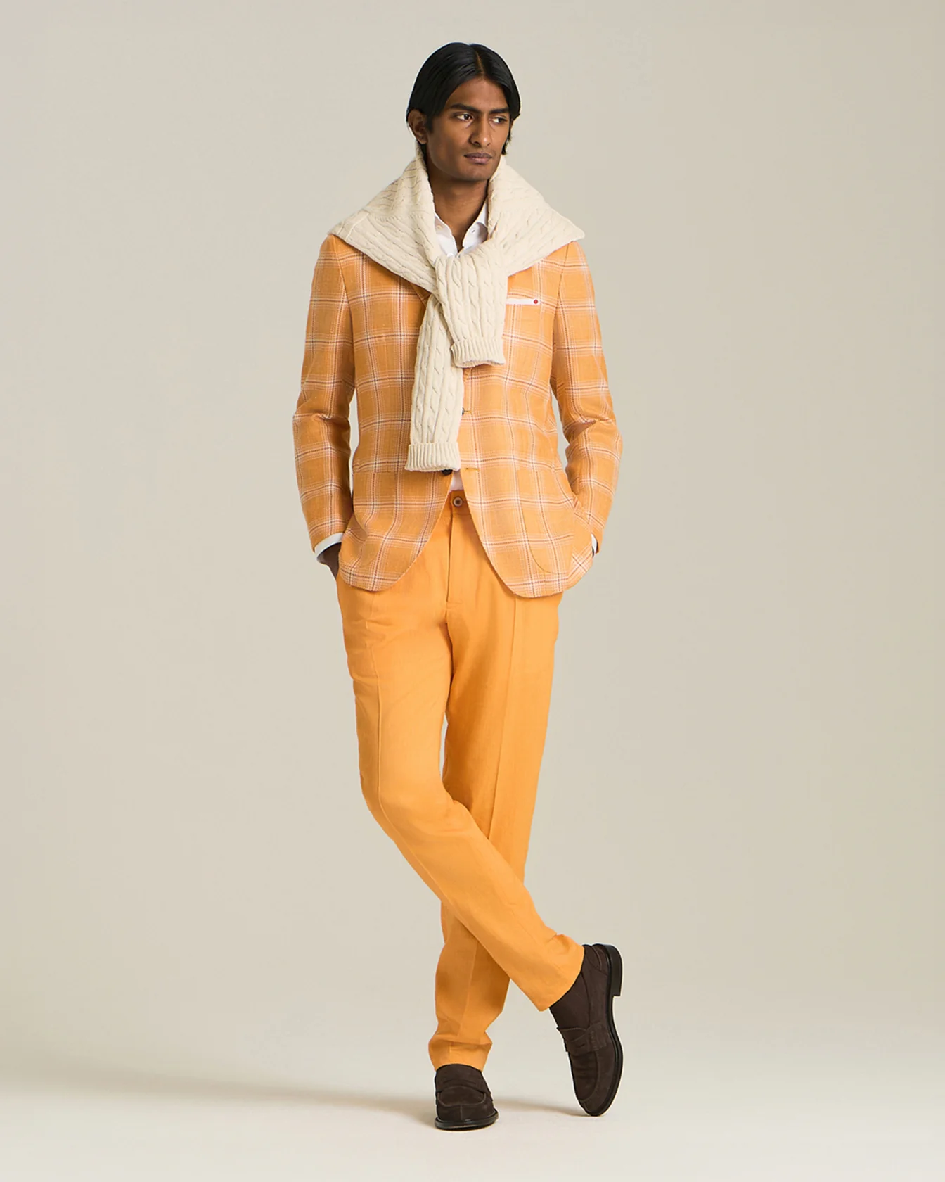 COMFORT LINEN AND WOOL TROUSERS - Image 4