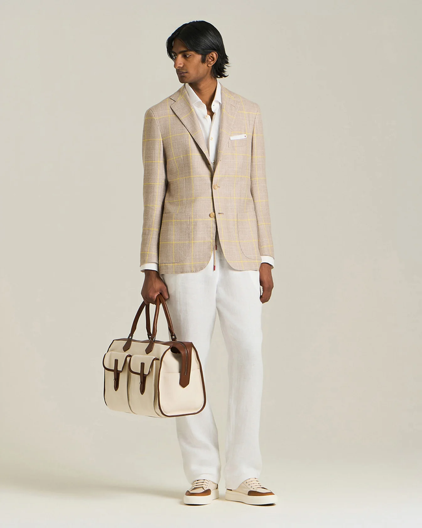LINEN COMFORT-FIT PULL-ON TROUSERS - Image 4
